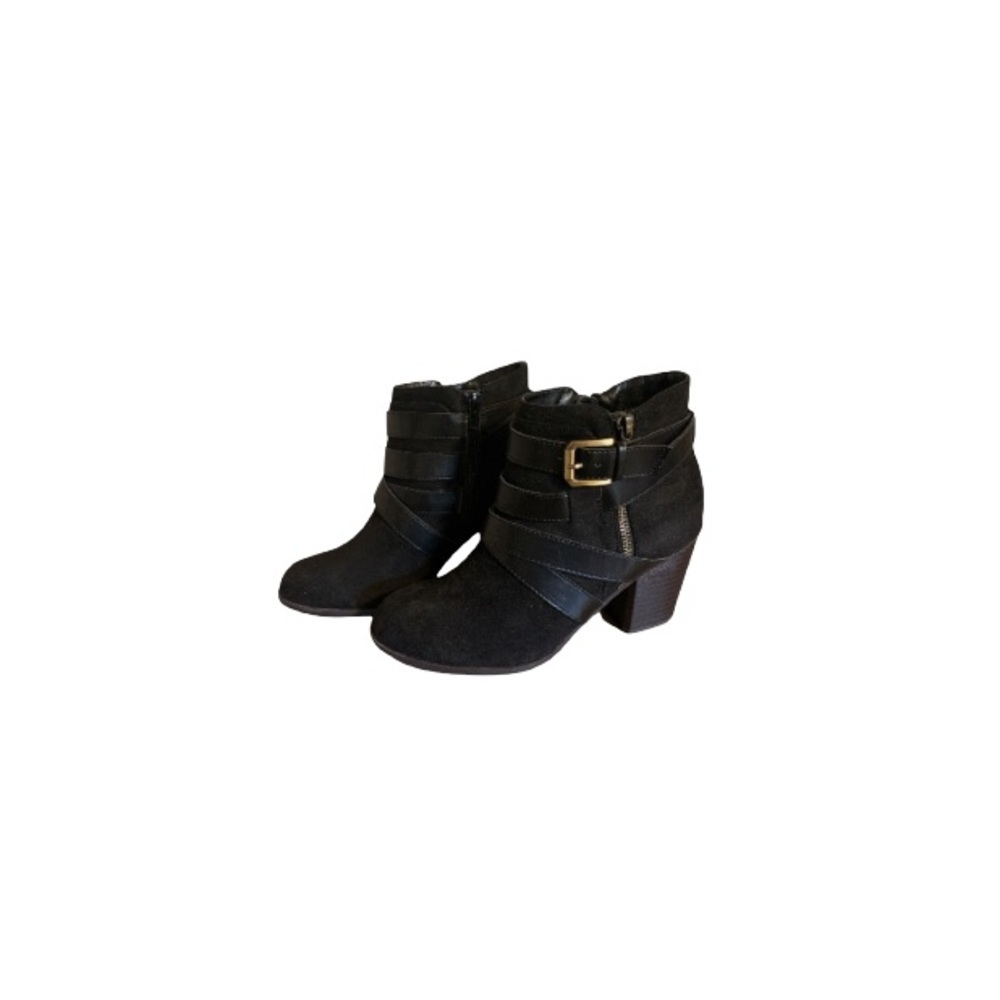 🆕 Fergalicious Black Block Heeled Booties - Women’s Size 7